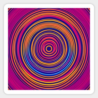 Concentric Wavy Lines (Pink) Sticker